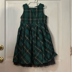 Green plaid dress. Fully lined. Vintage.